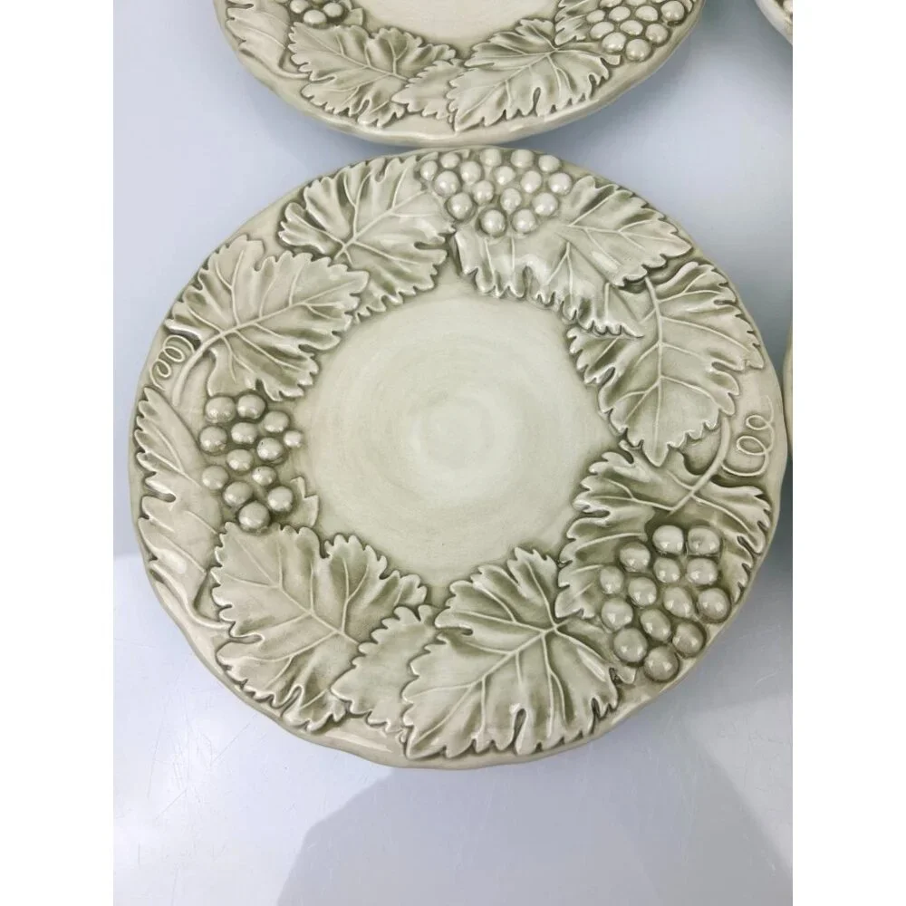 Williams Sonoma Napa Sage Italy Leaf Grape Dessert Bread Appetizer Plates 7